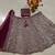 Wine 9mm Sequin and Zari Embroidered Faux Georgette Indian Wedding Lehenga Choli