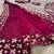 Wine 9mm Sequin and Zari Embroidered Faux Georgette Indian Wedding Lehenga Choli