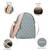   dusty blue polyester quilted sling bag