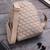   taupe polyester quilted sling bag