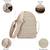   taupe polyester quilted sling bag