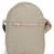   taupe polyester quilted sling bag