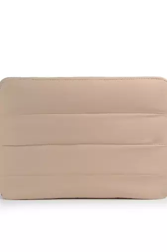   dusty pink polyester colour blocked laptop sleeve (upto 16")