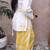 yellow embroidery cotton silk blend  full stitched farshi salwar