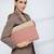   dusty pink polyester colour blocked laptop sleeve (upto 14")