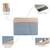   dusty blue polyester colour blocked laptop sleeve (upto 16")