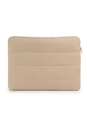   dusty blue polyester colour blocked laptop sleeve (upto 16") 5