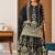 black embroidery vichitra silk blend  full stitched sharara plazo