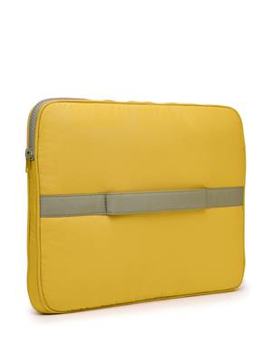   mustard & olive polyester color blocked laptop sleeve (upto 16") 5