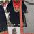 black color embroidery and sequin work cotton kurti palazzo set