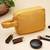   mustard yellow polyester travel pouch