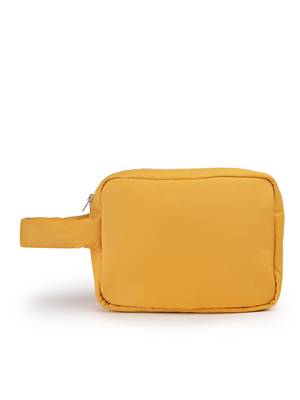   mustard yellow polyester travel pouch 5