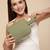   olive green polyester travel pouch
