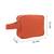  burnt orange polyester travel pouch