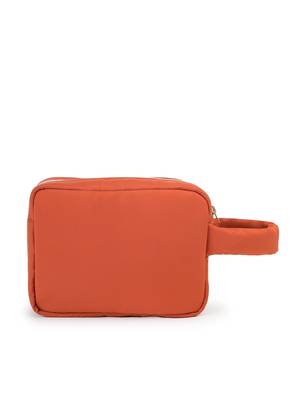   burnt orange polyester travel pouch 5