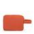   burnt orange polyester travel pouch