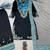 black color embroidery and sequin work cotton kurti palazzo set