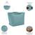   dusty teal blue polyester solid travel bag