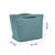   dusty teal blue polyester solid travel bag