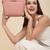   dusty rose pink polyester solid travel bag