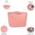  dusty rose pink polyester solid travel bag