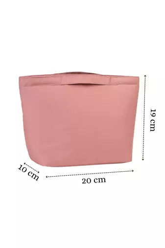   dusty rose pink polyester solid travel bag