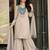white color embroidery and sequin work cotton kurti palazzo set