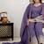purple embroidery crunchy silk blend  full stitched sharara plazo