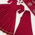 red embroidery roman silk blend  full stitched anarkali suit 
