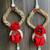 artificial flower and white bead hanging for home decor pack of 2