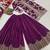 dark purple embroidery crunchy silk blend  full stitched sharara plazo