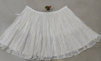 Elegant Ivory 5MM Sequin & Tone-on-Tone Thread Embroidered Lehenga Choli 6