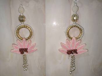 handmade shubh labh lotus toran for home decor pack of 2 1