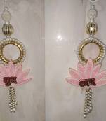 handmade shubh labh lotus toran for home decor pack of 2