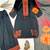 black color embroidery and thread work cotton kurti salwar set