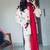 white embroidery cambric cotton full stitched sharara plazo