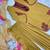 mustard color embroidery and thread work cotton kurti salwar set
