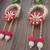 handmade shubh labh lace chudi bead toran for home decor pack of 2