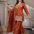rust embroidery satin silk blend   full stitched sharara plazo