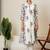 Lavender floral hand block printed cotton kurta pant set of 2