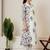 Lavender floral hand block printed cotton kurta pant set of 2