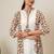 Red floral hand block printed cotton kurta pant set of 2