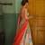 Vibrant multicolor printed French crepe silk fabric designer navratri lehenga
