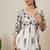 Lavender floral hand block printed cotton kurta pant set