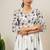 Lavender floral hand block printed cotton kurta pant set