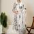 Lavender floral hand block printed cotton suit set