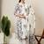 Lavender floral hand block printed cotton suit set