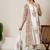 Red floral hand block printed cotton suit set