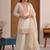 off white embroidery satin silk    full stitched sharara plazo