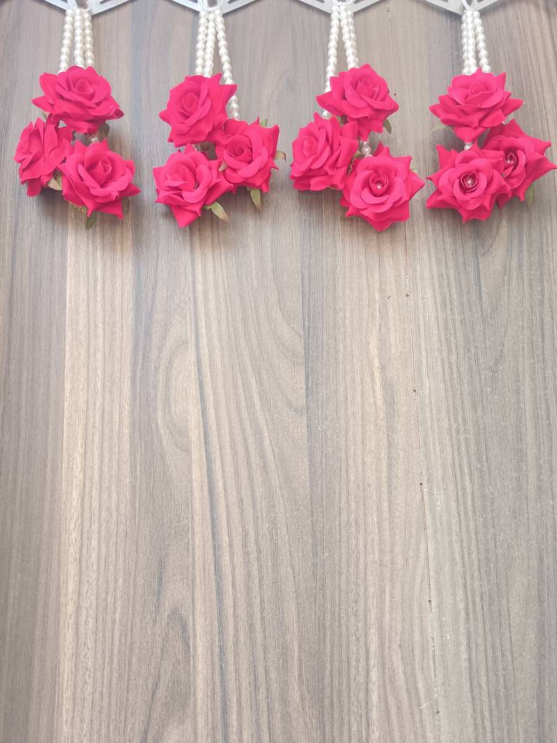 gulab gota chakri latkan toran for home decor pack of 4